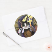 Sint-Expeditus, beschermheilige van snelle resolut Ronde Sticker (Envelop)