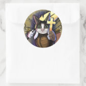 Sint-Expeditus, beschermheilige van snelle resolut Ronde Sticker (Tas)