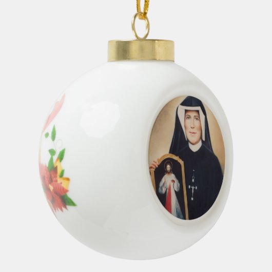Sint-Faustina kerstversiering Keramische Bal Ornament (Links)