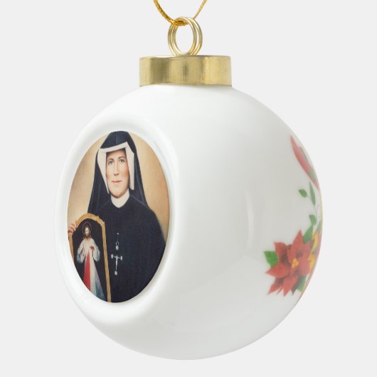 Sint-Faustina kerstversiering Keramische Bal Ornament (Rechts)