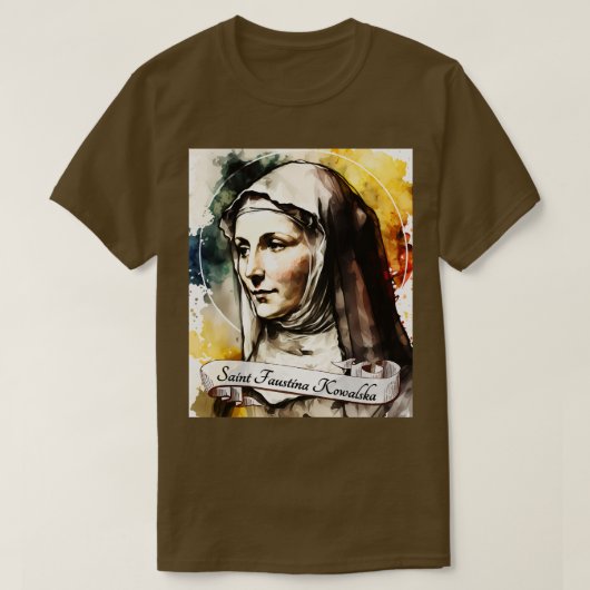 Sint Faustina Kowalska Katholieke Kerk Heiligen Re T-shirt (Design voorkant)