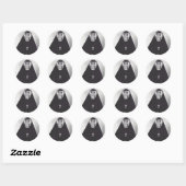 Sint Faustina Kowalska Ronde Sticker (Vel)