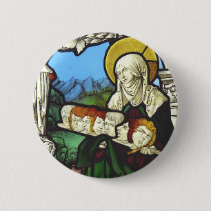 Sint Felicitas en de hoofden van haar zeven zonen Ronde Button 5,7 Cm