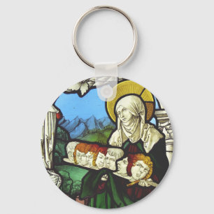 Sint Felicitas en de hoofden van haar zeven zonen Sleutelhanger