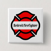 Sint-Floriaans kruis Vierkante Button 5,1 Cm (Voorkant)