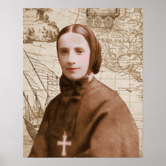 Sint Frances Cabrini Katholieke Sint Poster (Voorkant)