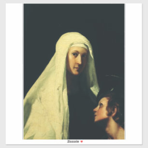 Sint Frances van Rome door Giovanni Antonio Galli Sticker