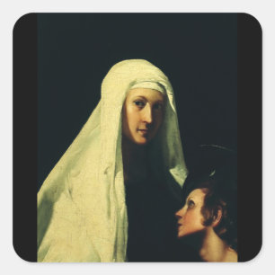 Sint Frances van Rome door Giovanni Antonio Galli Vierkante Sticker