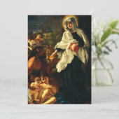 Sint Frances van Rome Feestdagenkaart (Staand voorkant)