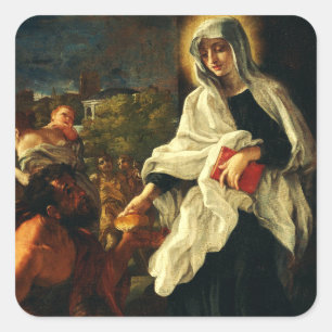 Sint Frances van Rome Vierkante Sticker