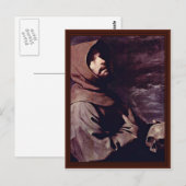 Sint-Francis bespioneert met de schedel Briefkaart (Voorkant / Achterkant)