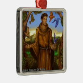 Sint-Francis met vogels, mooie sieraad of geschenk Metalen Ornament (Rechts)