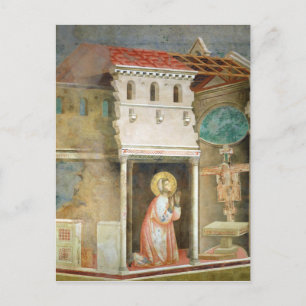 Sint-Francis Praying in de kerk van San Briefkaart