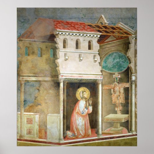 Sint-Francis Praying in de kerk van San Poster (Voorkant)