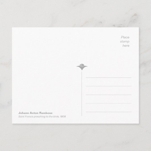 Sint Francis predikt de vogels CC1164 Briefkaart (Achterkant)