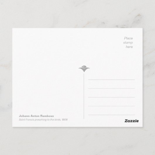 Sint Francis predikt de vogels CC1164 Briefkaart (Achterkant)