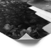 Sint-Francis van Assisi beeld zwart-wit foto Poster (Hoek)