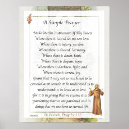 Sint-Francis van Assisi een EENVOUDIGE PRAYER VOOR Poster