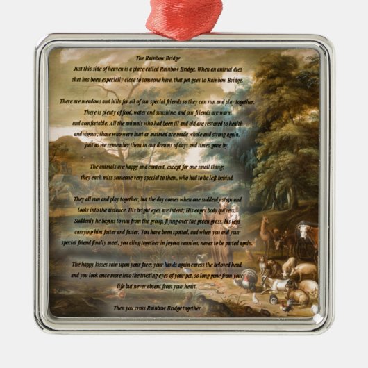 Sint-Francis van Assisi en de regenboogbrug Metalen Ornament (Voorkant)