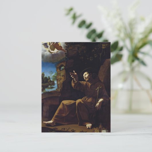 Sint-Francis van Assisi Geconsoldeerd door een eng Briefkaart (Staand voorkant)