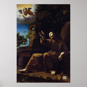 Sint-Francis van Assisi Geconsoldeerd door een eng Poster