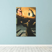 Sint-Francis van Assisi, het wonder van de Rozen Canvas Afdruk (Insitu (Houten vloer))