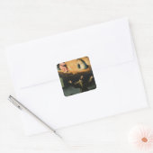 Sint-Francis van Assisi, het wonder van de Rozen Vierkante Sticker (Envelop)