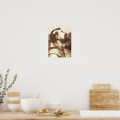 Sint-Francis van Assisi in detail in Raphael schil Poster (Keuken)