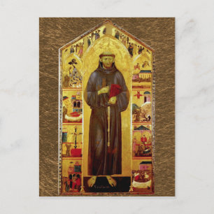 Sint-Francis van Assisi Medieval Icon Briefkaart