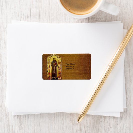 Sint-Francis van Assisi Medieval Iconography Etiket (Insitu)