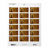 Sint-Francis van Assisi Medieval Iconography Etiket (Full Sheet)