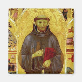 Sint-Francis van Assisi Medieval Iconography Magneet (Voorkant)
