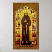 Sint-Francis van Assisi Medieval Iconography Poster (Voorkant)