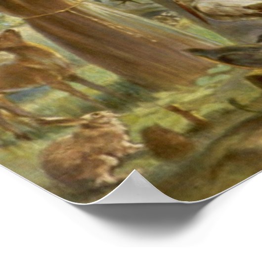 Sint-Francis van Assisi Preaching to Animals Print (Hoek)