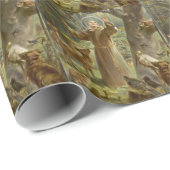 Sint-Francis van Assisi Preaching voor de Dieren Cadeaupapier (Rol Hoek)