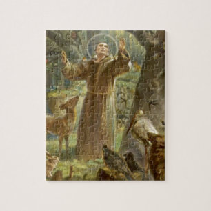 Sint-Francis van Assisi Preaching voor de Dieren Legpuzzel