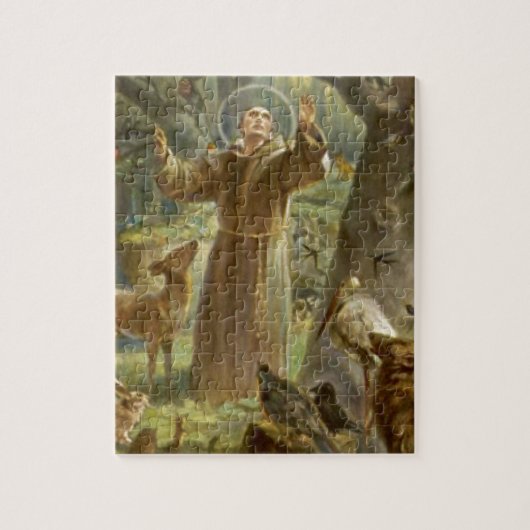 Sint-Francis van Assisi Preaching voor de Dieren Legpuzzel (Verticaal)