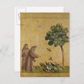 Sint-Francis van Assisi predikt de vogels Briefkaart (Voorkant / Achterkant)
