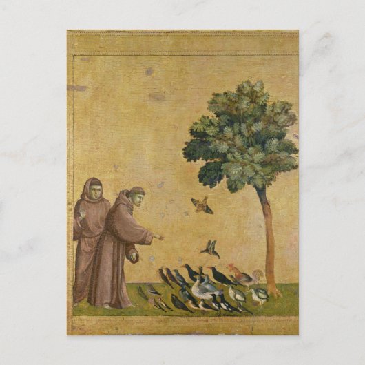 Sint-Francis van Assisi predikt de vogels Briefkaart (Voorkant)