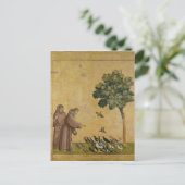 Sint-Francis van Assisi predikt de vogels Briefkaart (Staand voorkant)
