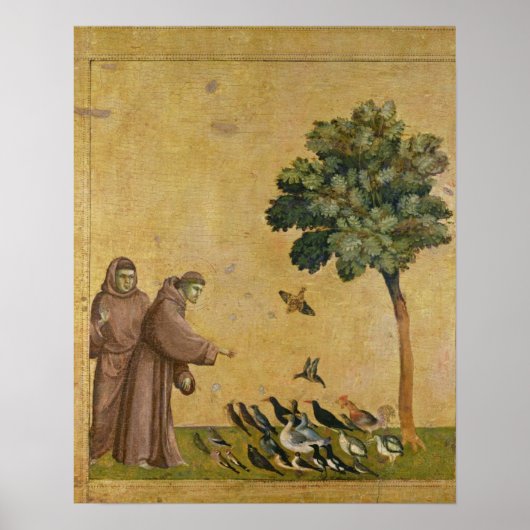 Sint-Francis van Assisi predikt de vogels Poster (Voorkant)