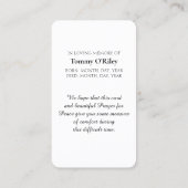 Sint-Francis van Assisi Sympathie Kaart gebed Visitekaartje (Achterkant)