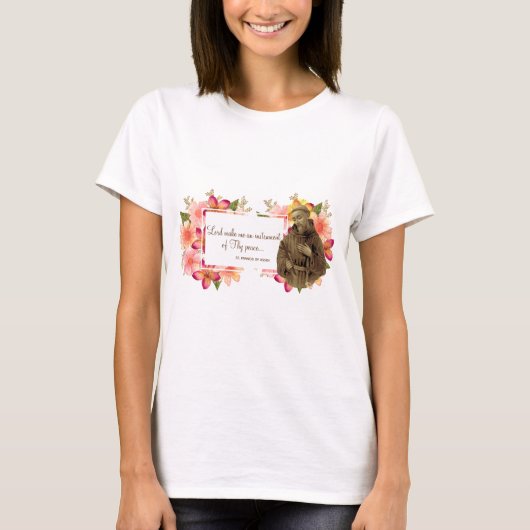 Sint-Francis van het Dierenvriend Assisi T-shirt (Voorkant)