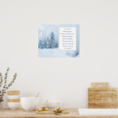 Sint-Francis van het wintersneeuwbos van Assisi Pr Poster (Keuken)