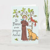 Sint-Franciscus, Beschermer van Dieren Kaart Voor  (Voorkant)