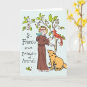 Sint-Franciscus, Beschermer van Dieren Kaart Voor  (Gele Bloem)