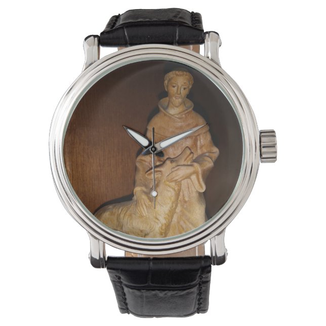 Sint-Franciscus Beschermheilige van dieren Polshor Horloge (Voorkant)
