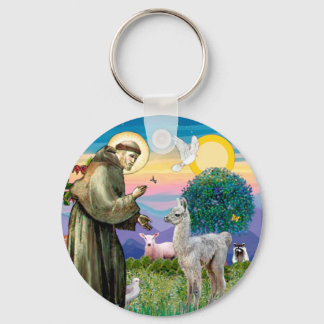 Sint Franciscus en Lama Baby Sleutelhanger