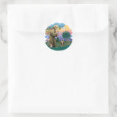 Sint Franciscus (ff) - Tabby Tijgerkat Ronde Sticker (Tas)