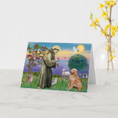 Sint Franciscus - Golden Retriever (#1) Kaart (Gele Bloem)